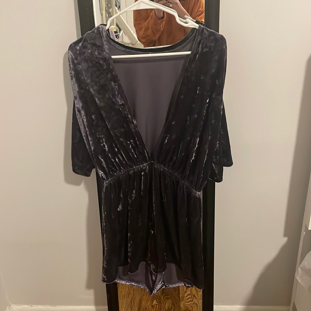 Tobi Velvet Romper